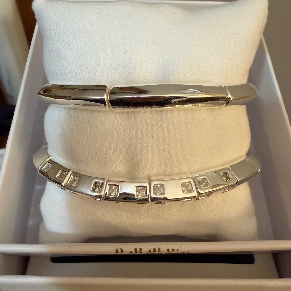 Chic Silver Bracelet Duo